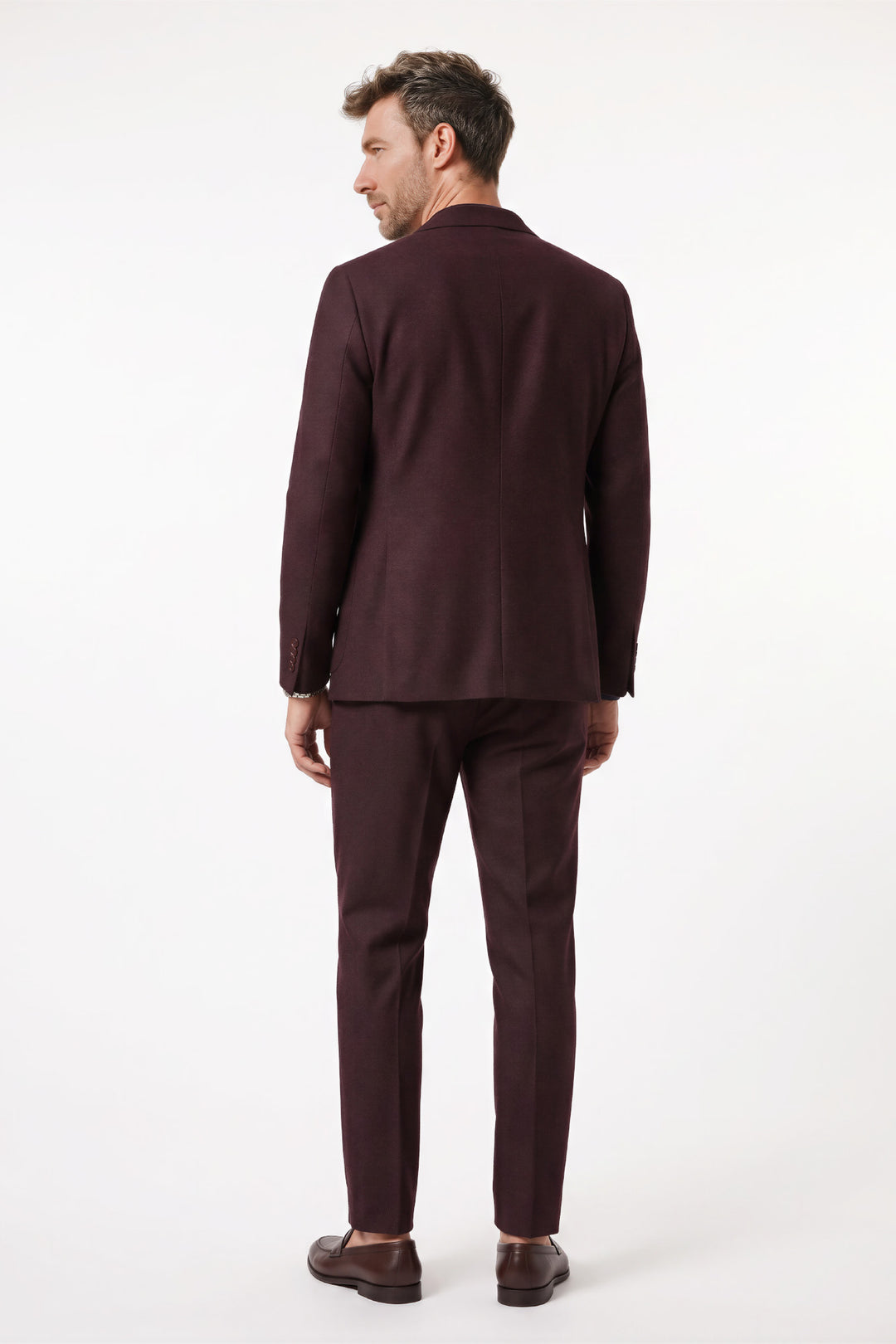 Giordano Pietro Printed Wooltouch Colbert - Paars