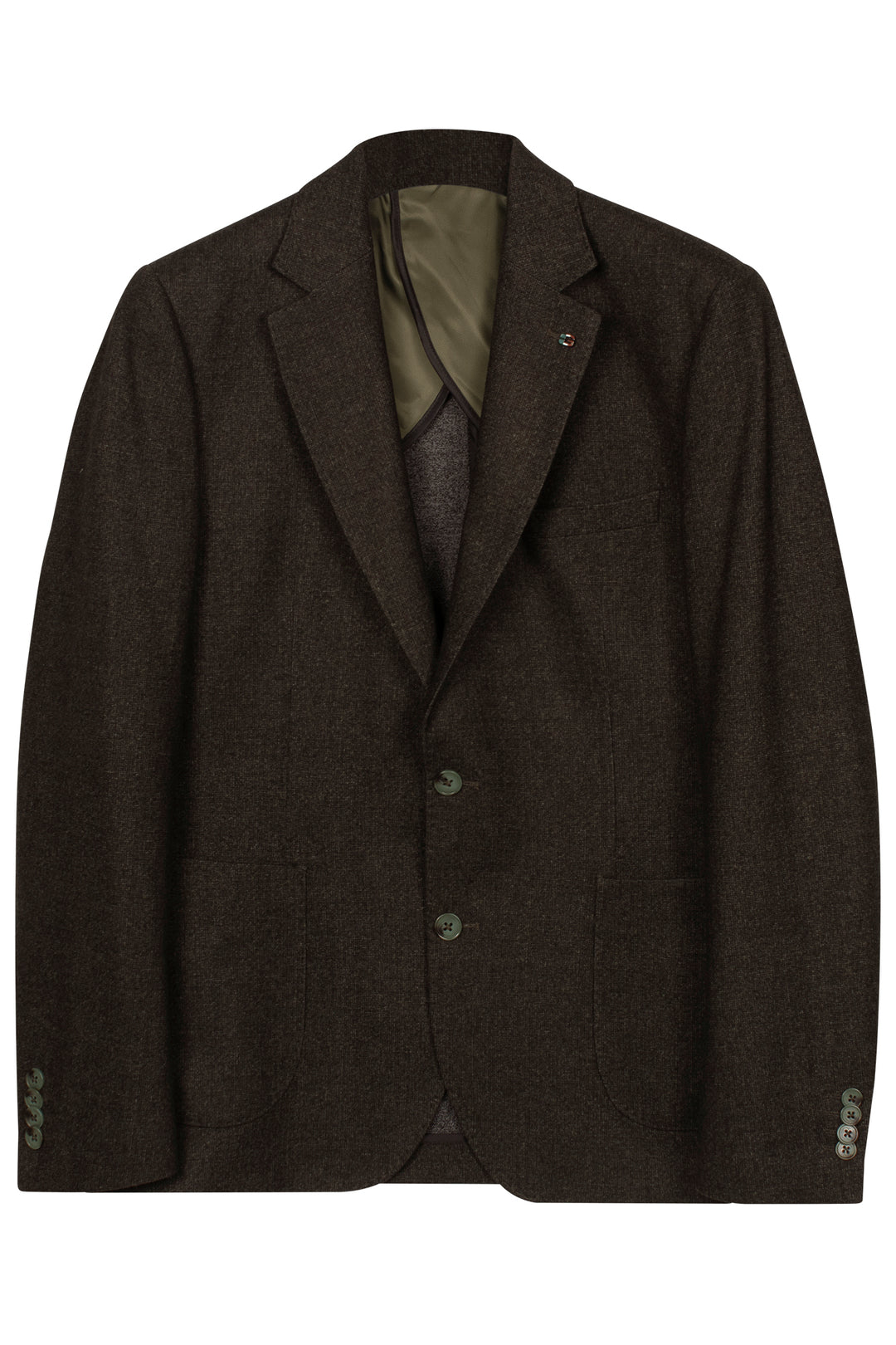 Giordano Pietro Printed Wooltouch Colbert - Groen