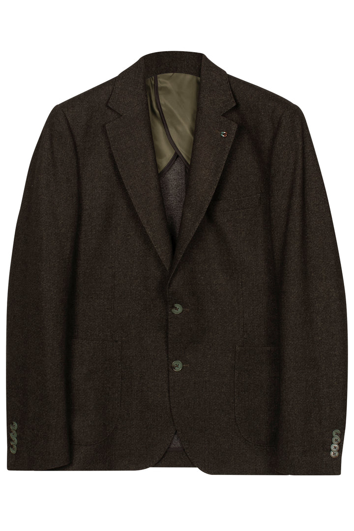 Giordano Pietro Printed Wooltouch Colbert - Groen