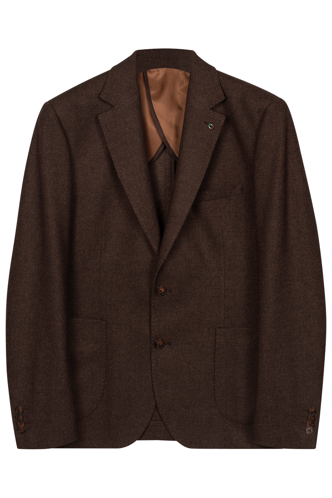 Giordano Pietro Printed Wooltouch Colbert - Bruin