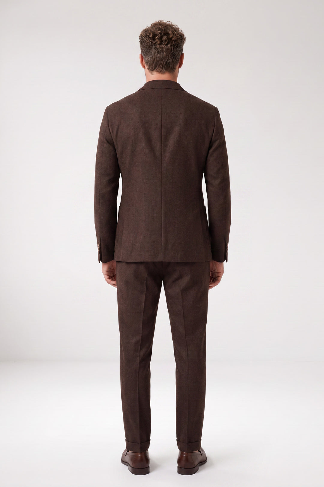Giordano Roberto Luxury Wool Colbert - Donkerbruin