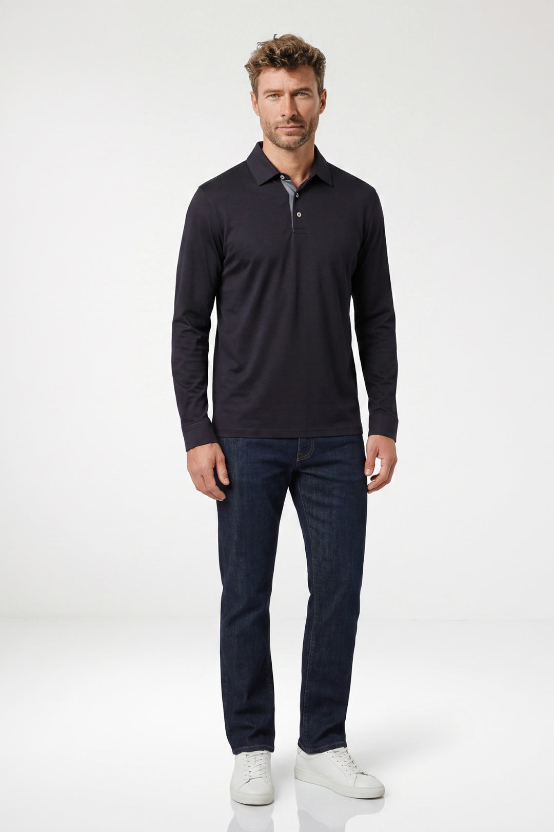 Luke Liquid Cotton Polo - Blauw