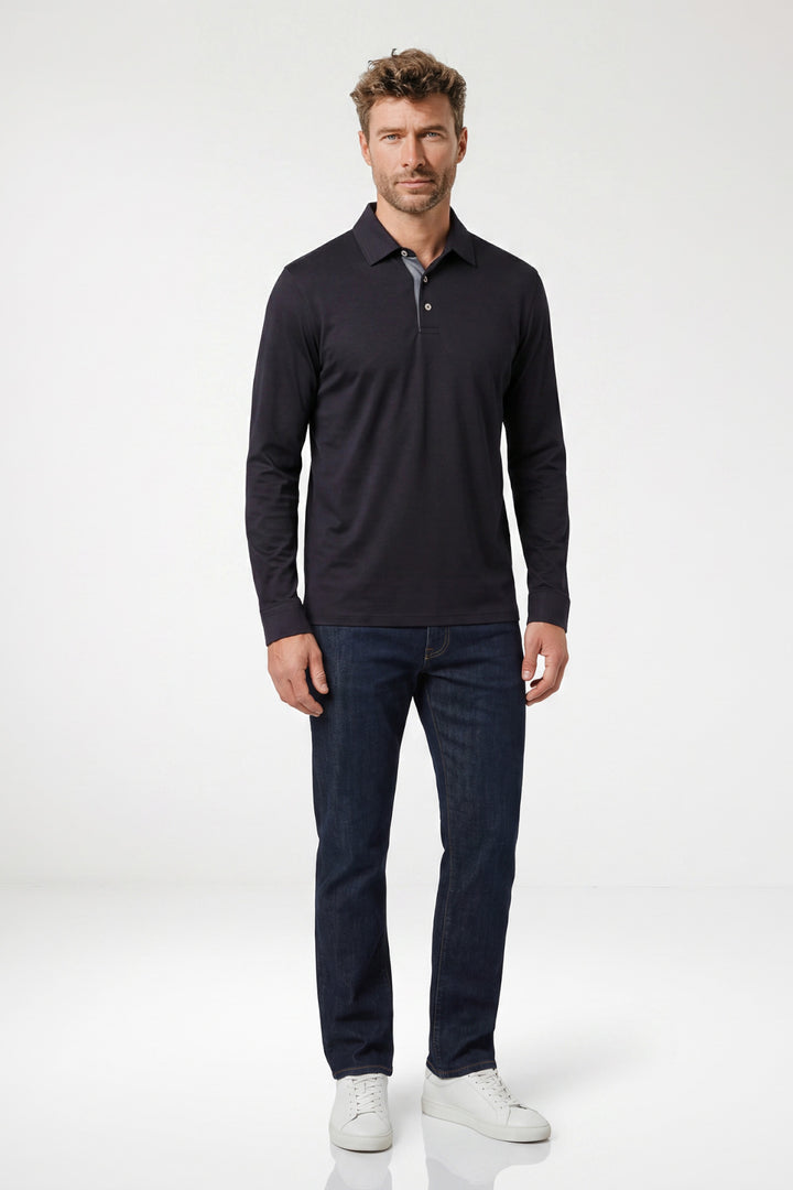 Luke Liquid Cotton Polo - Blauw
