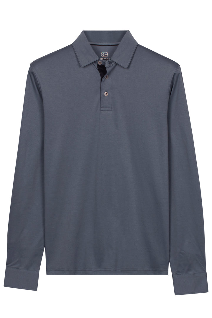 Luke Liquid Cotton Polo - Denimblauw