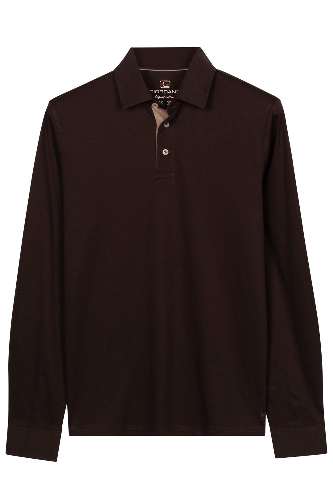 Giordano Luke Liquid Cotton Polo - Donkerbruin