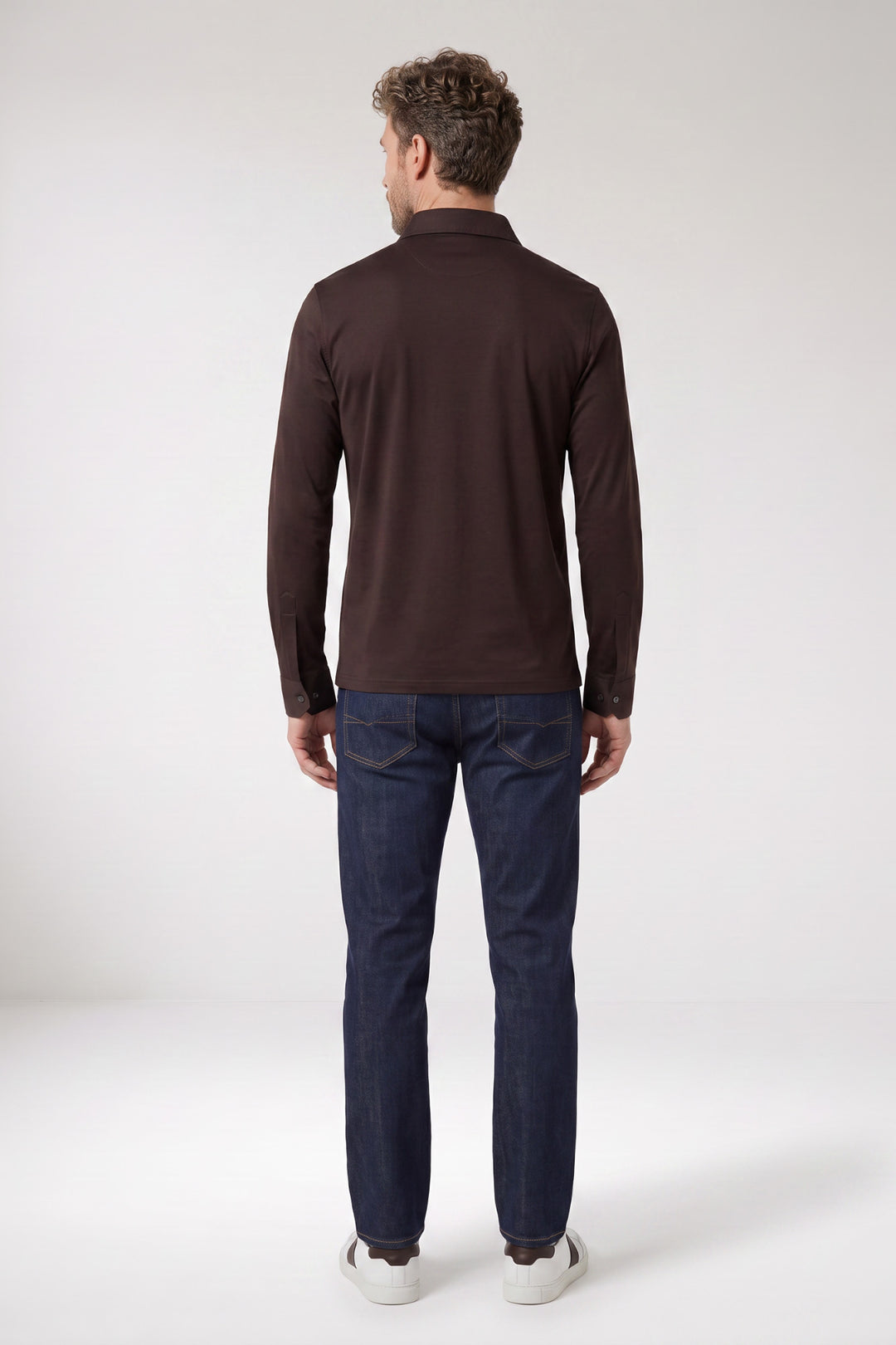 Giordano Luke Liquid Cotton Polo - Donkerbruin