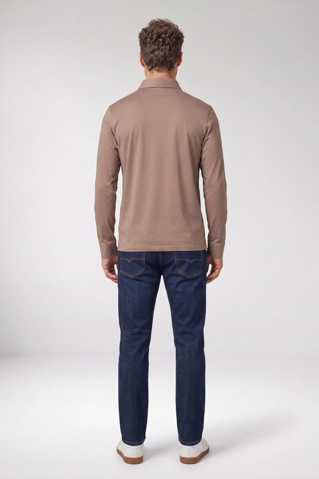 Luke Liquid Cotton Polo - Beige