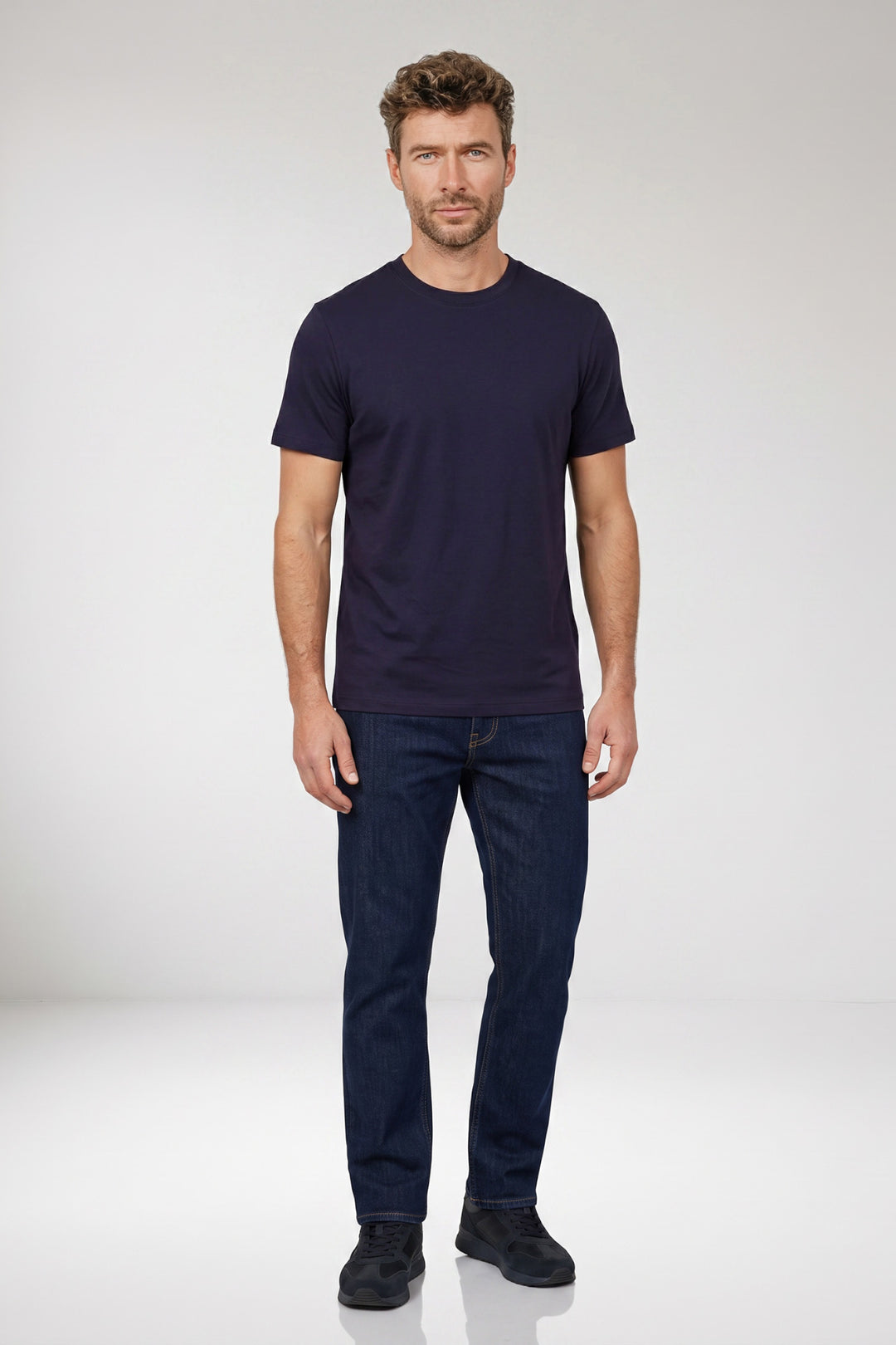 Luca Liquid Cotton T-shirt - Donkerblauw
