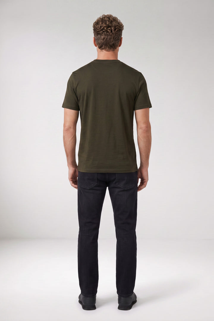 Luca Liquid Cotton T-shirt - Donkergroen