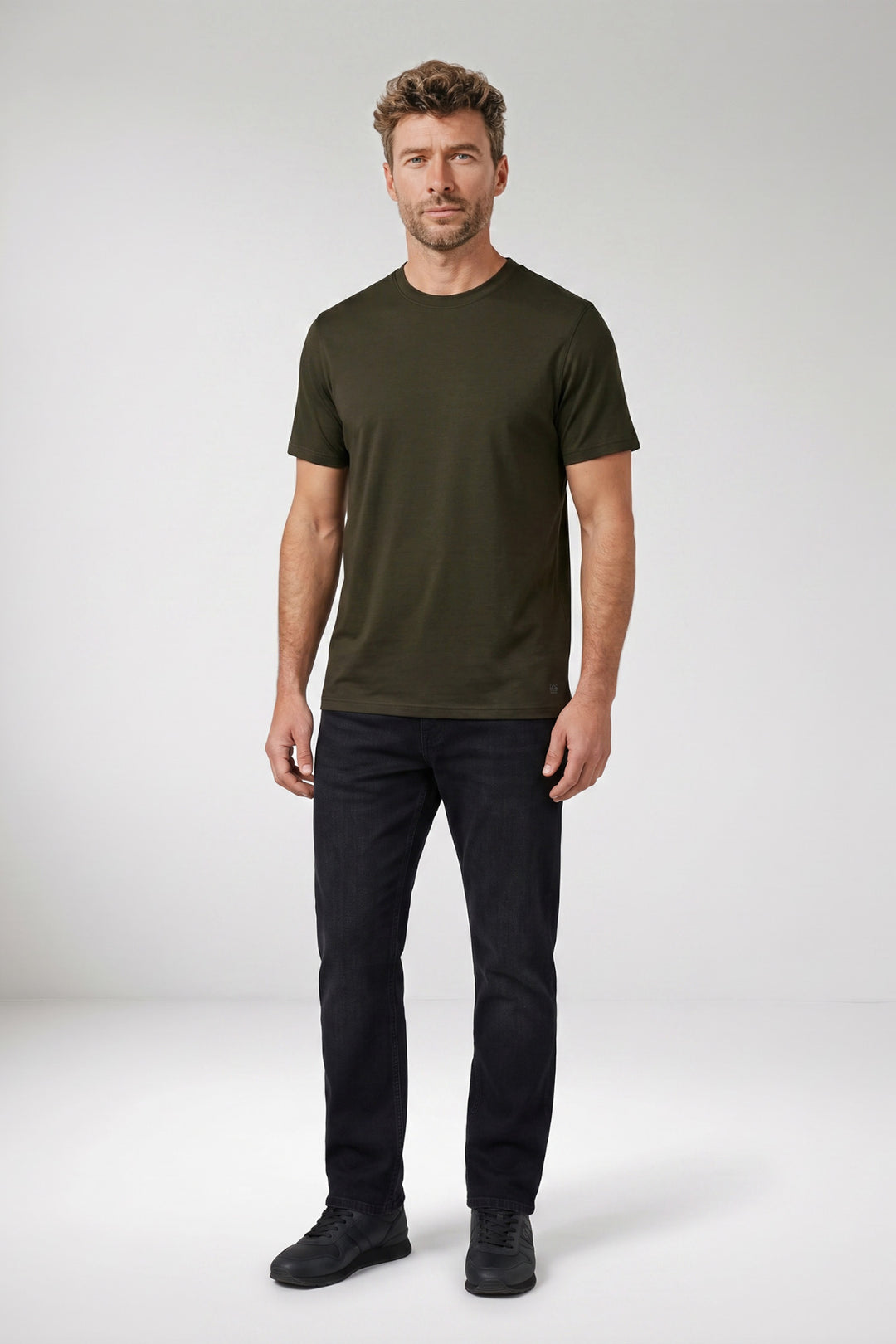 Luca Liquid Cotton T-shirt - Donkergroen