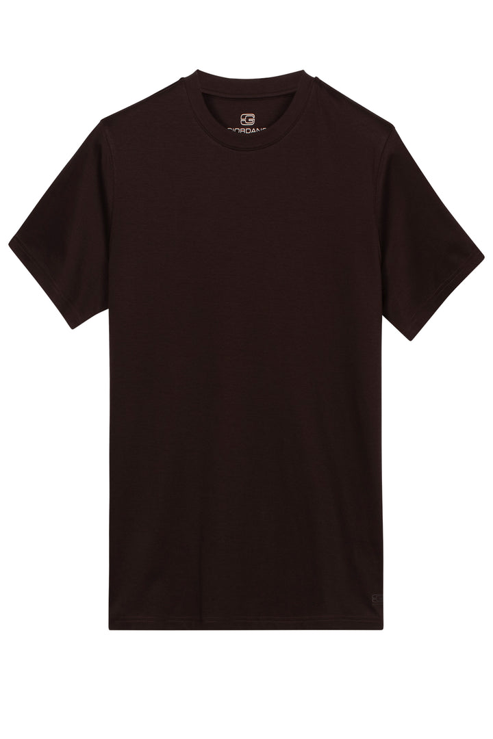 Luca Liquid Cotton T-shirt - Donkerbruin