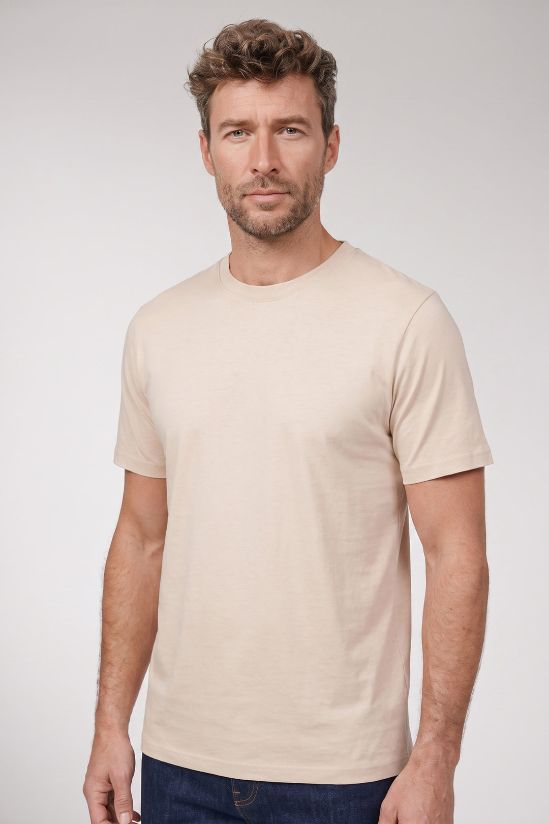 Luca Liquid Cotton T-shirt - Beige
