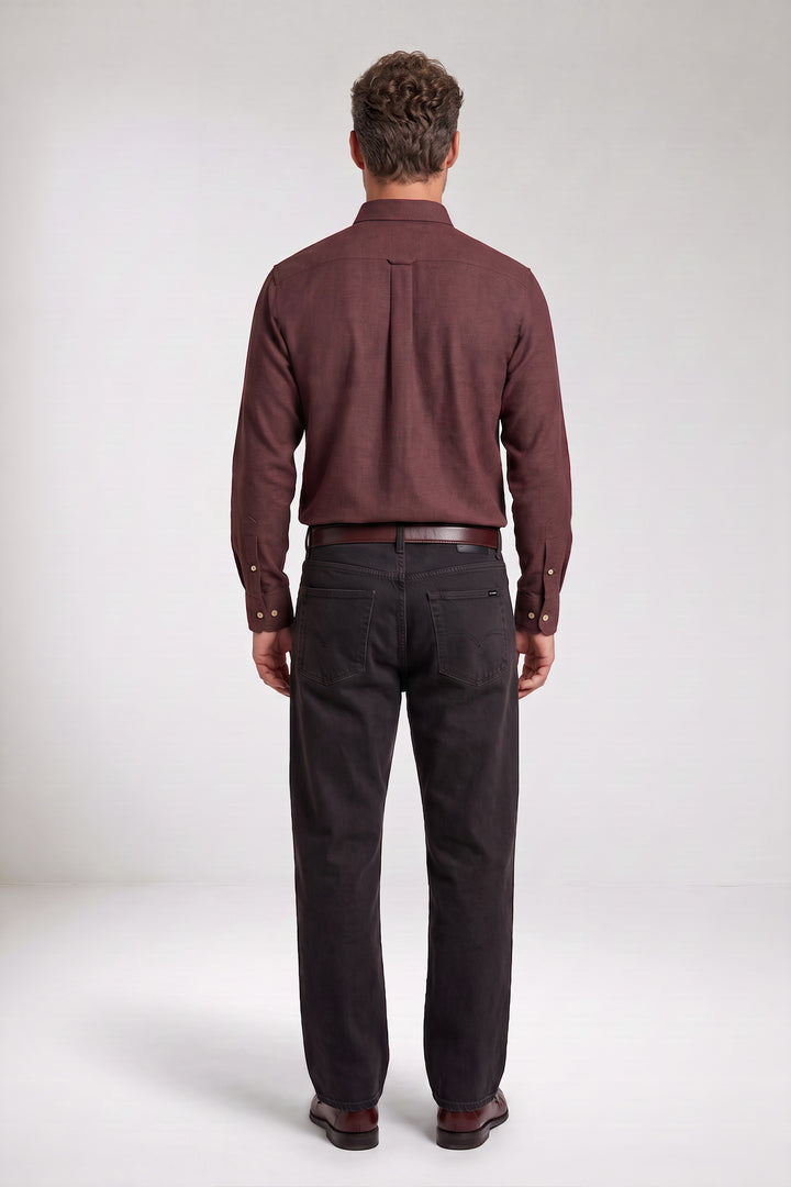 Dino Flanel Overhemd - Donkerrood