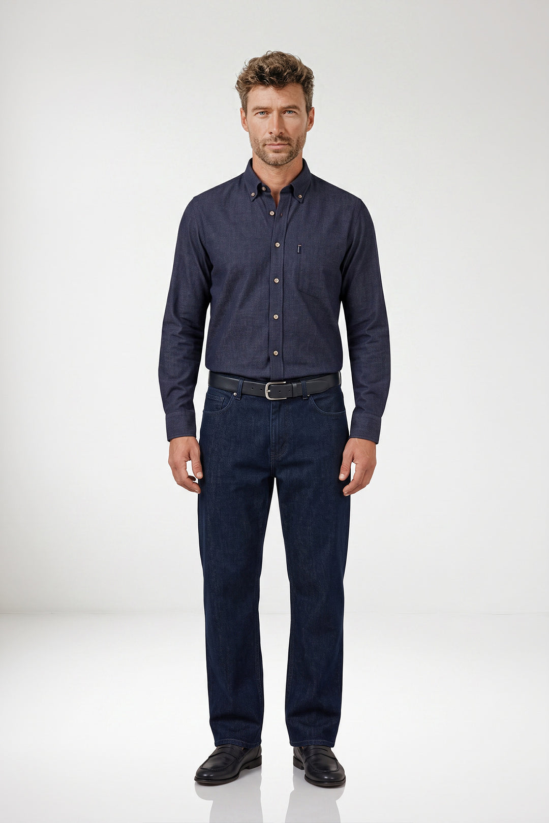 Dino Flanel Overhemd - Donkerblauw
