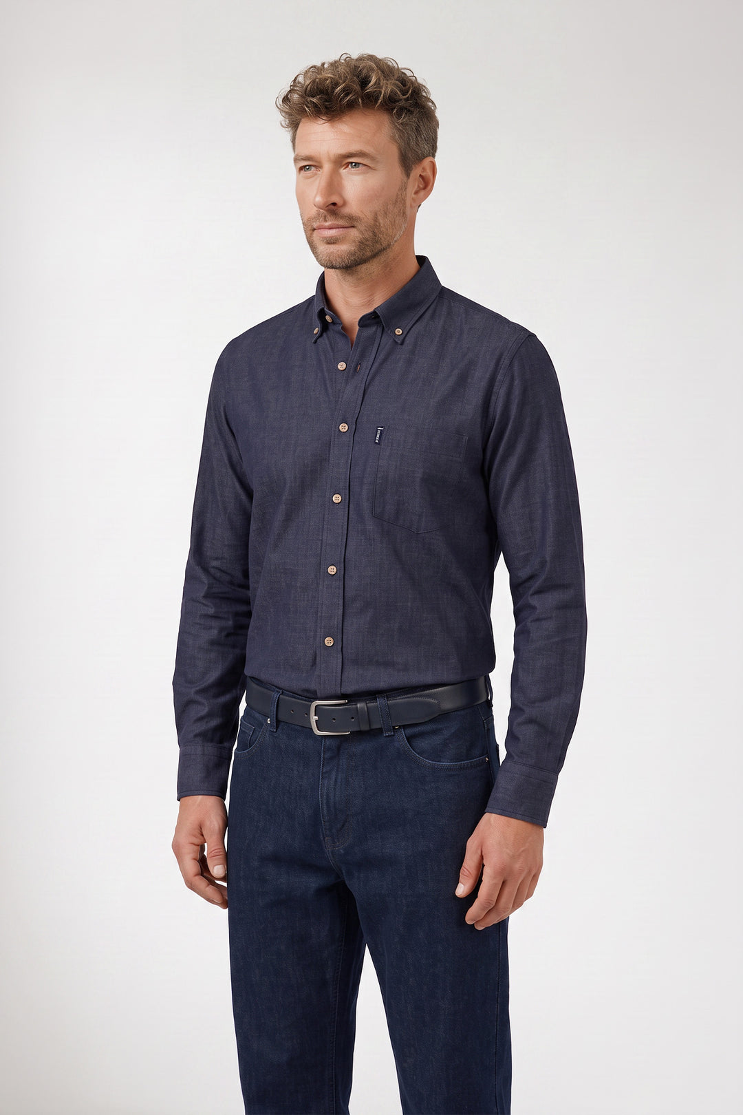 Dino Flanel Overhemd - Donkerblauw