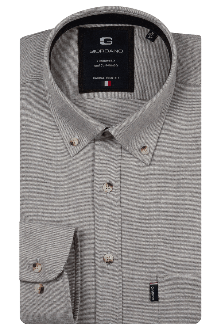 Giordano Dino Flanel Overhemd - Grijs