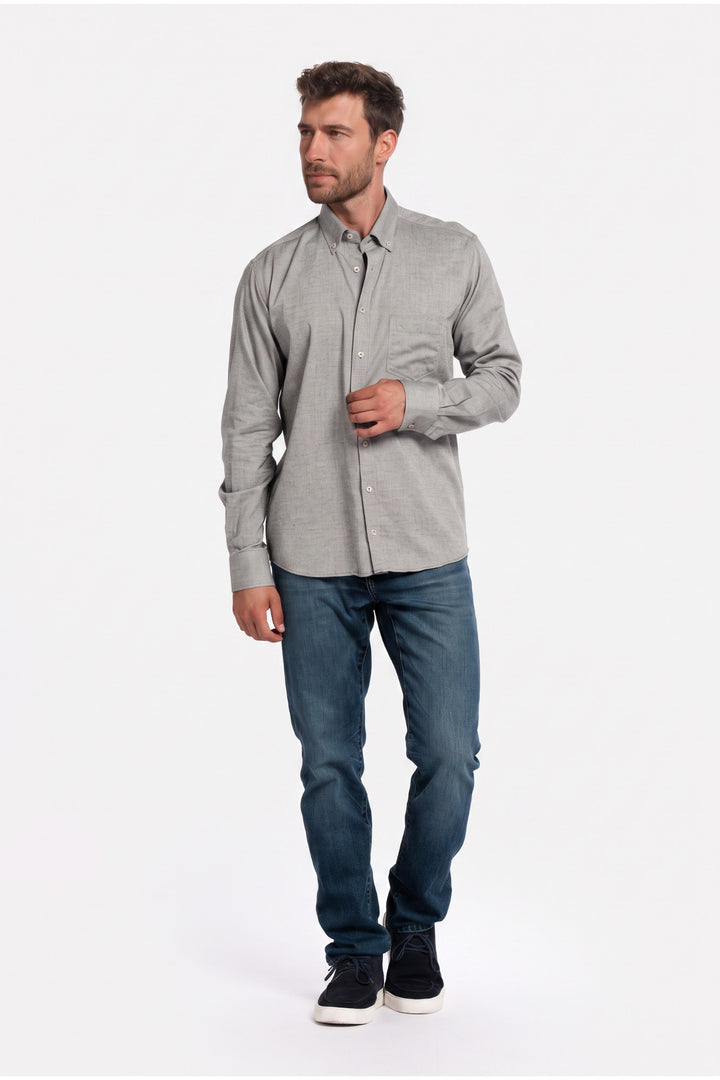 Giordano Dino Flanel Overhemd - Grijs