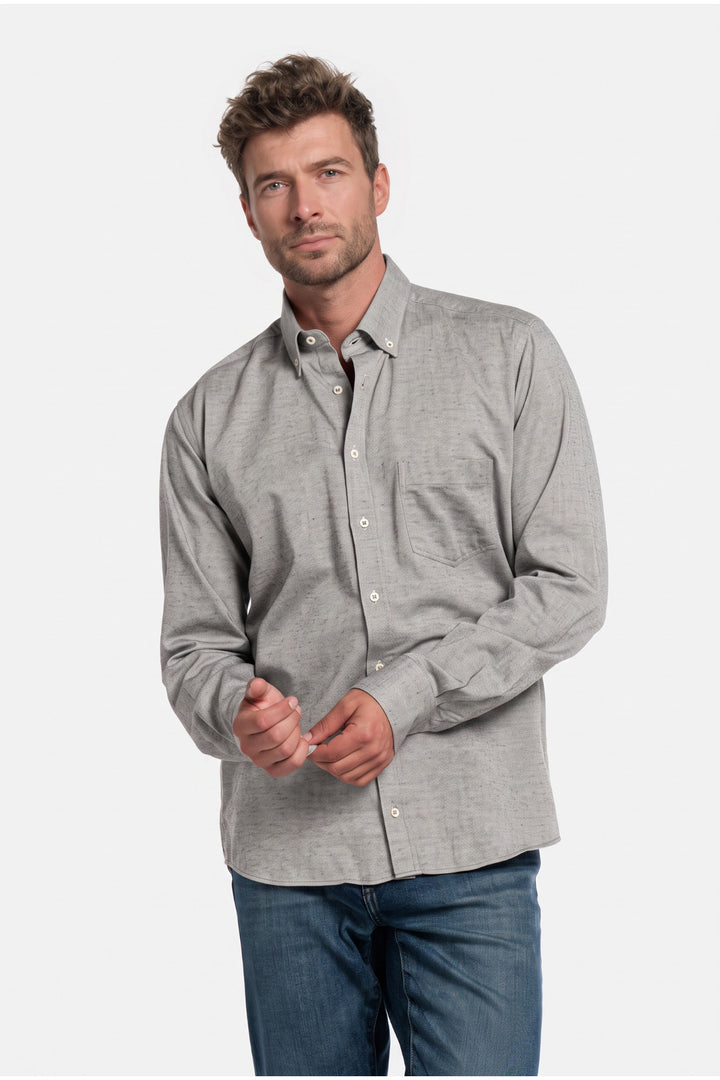Giordano Dino Flanel Overhemd - Grijs