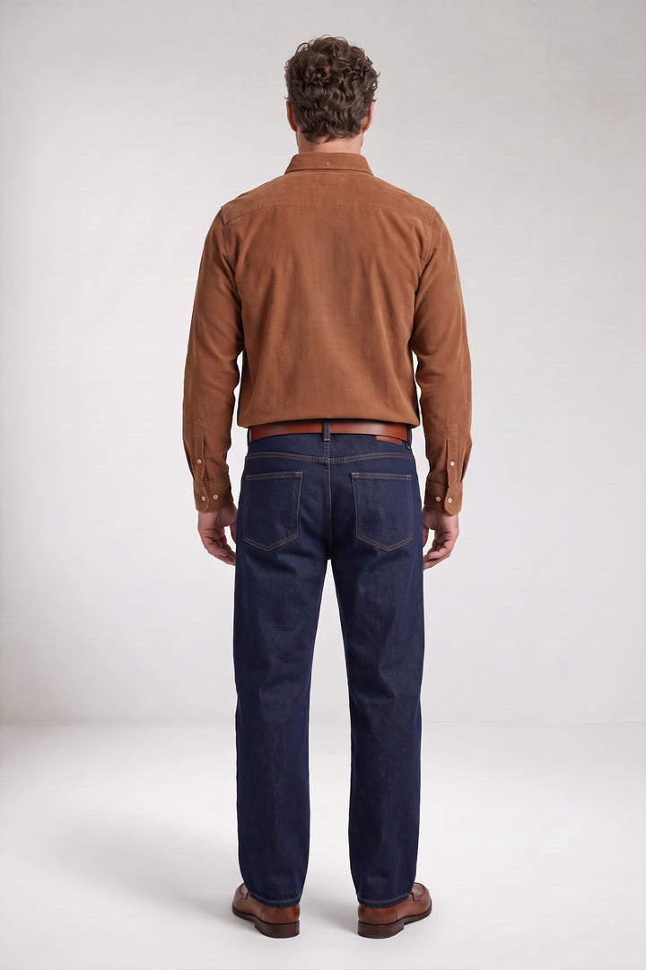 Dino Button Down Corduroy Overhemd - Camel