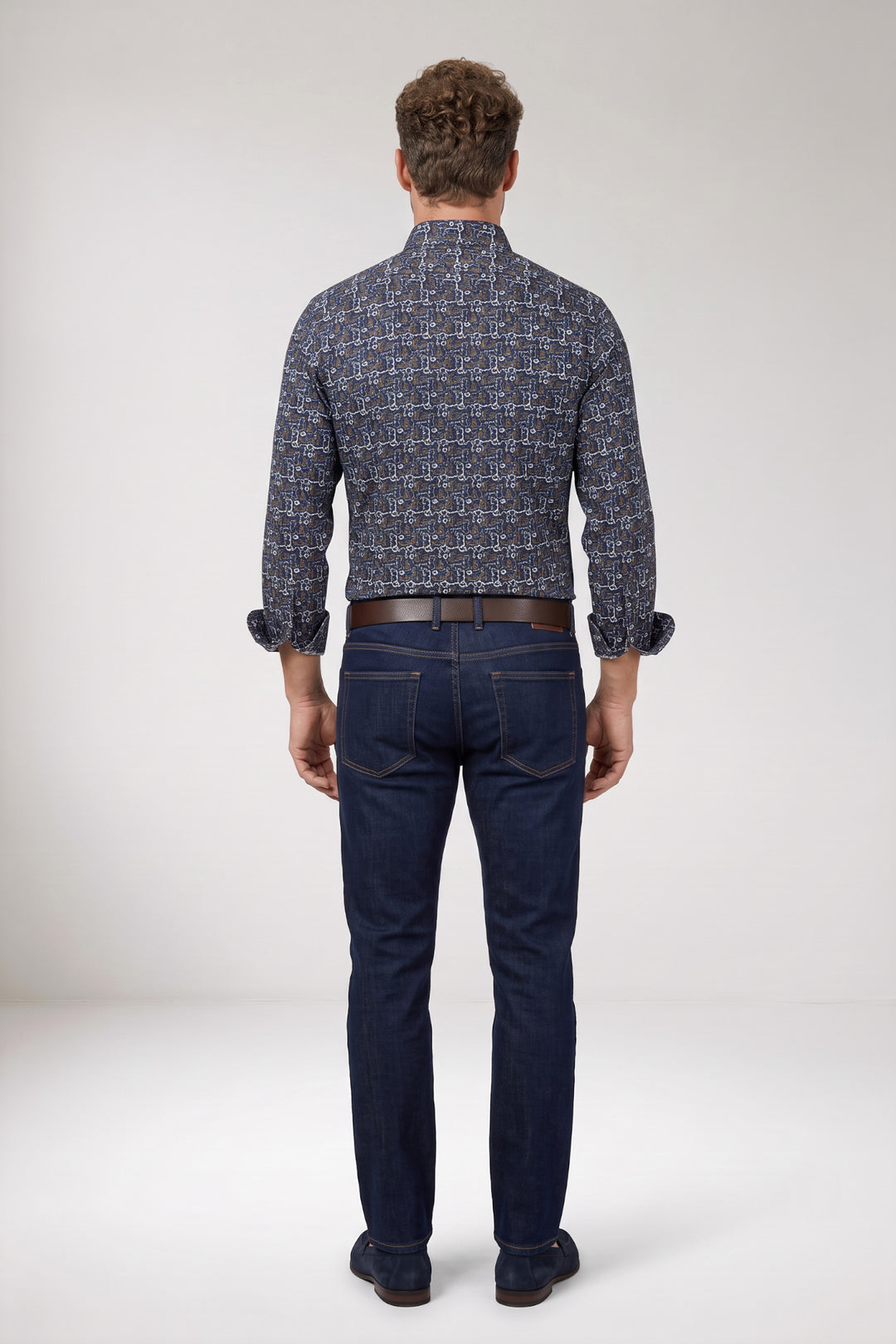 Dino Button Down Sleutelprint Overhemd - Groen