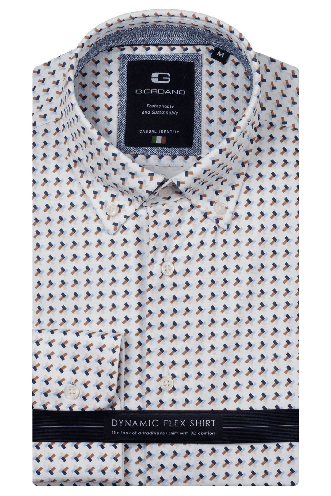 Dino Dynamix Flex Grafische print Overhemd - Blauw