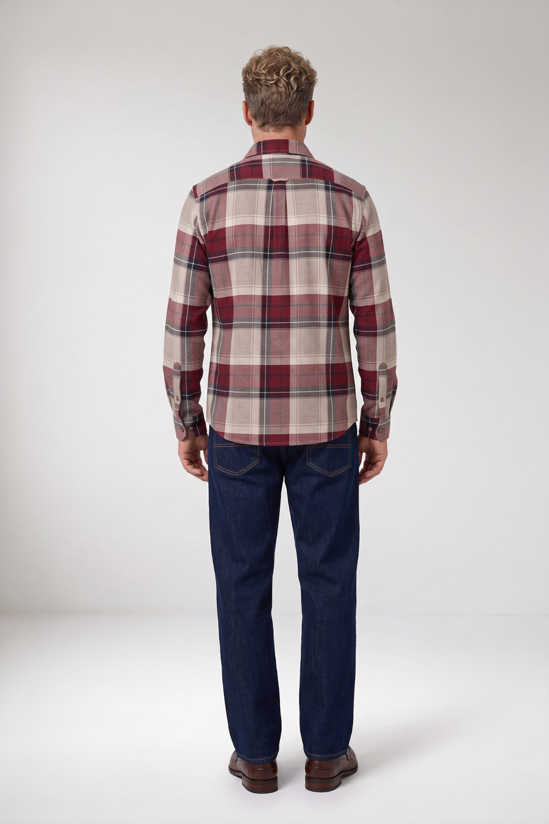 Row Brushed Herringbone Overhemd - Rood