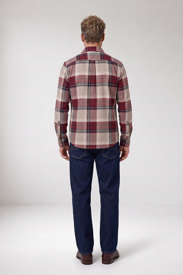 Row Brushed Herringbone Overhemd - Rood