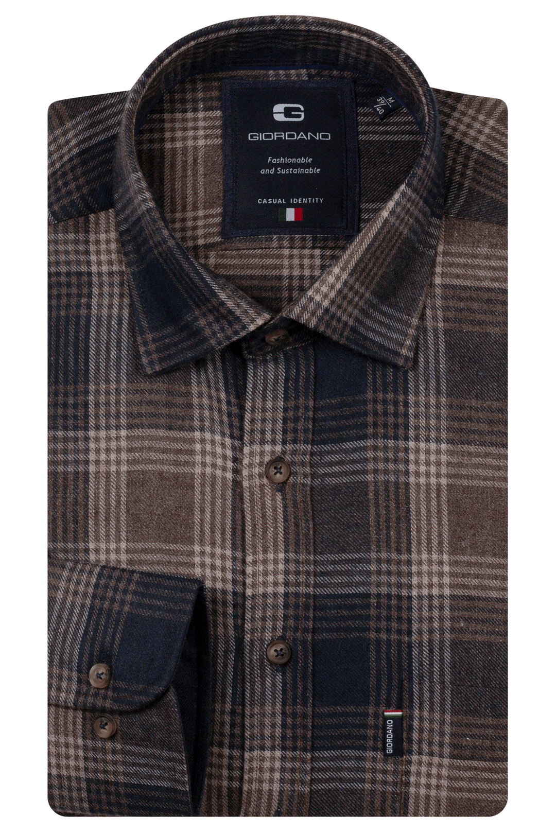 Row Twill Geruit Overhemd - Blauw