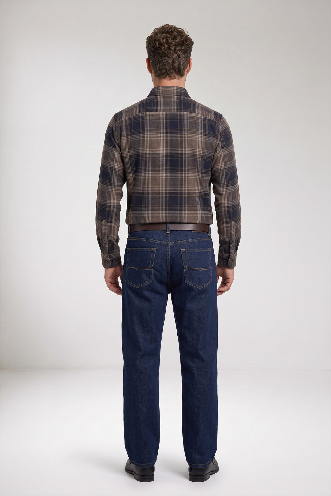 Row Twill Geruit Overhemd - Blauw