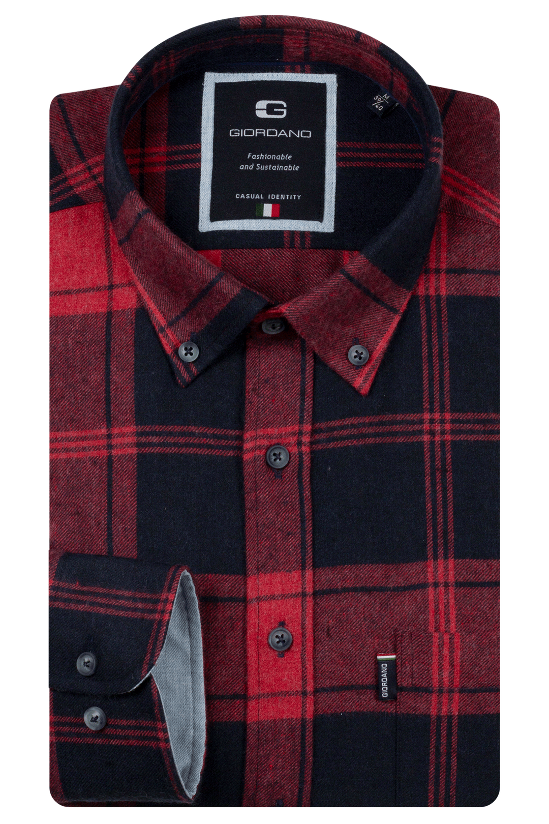Dino Twill Geruit Overhemd - Rood