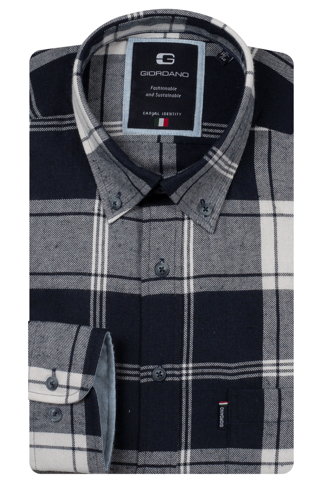 Dino Twill Geruit Overhemd - Blauw