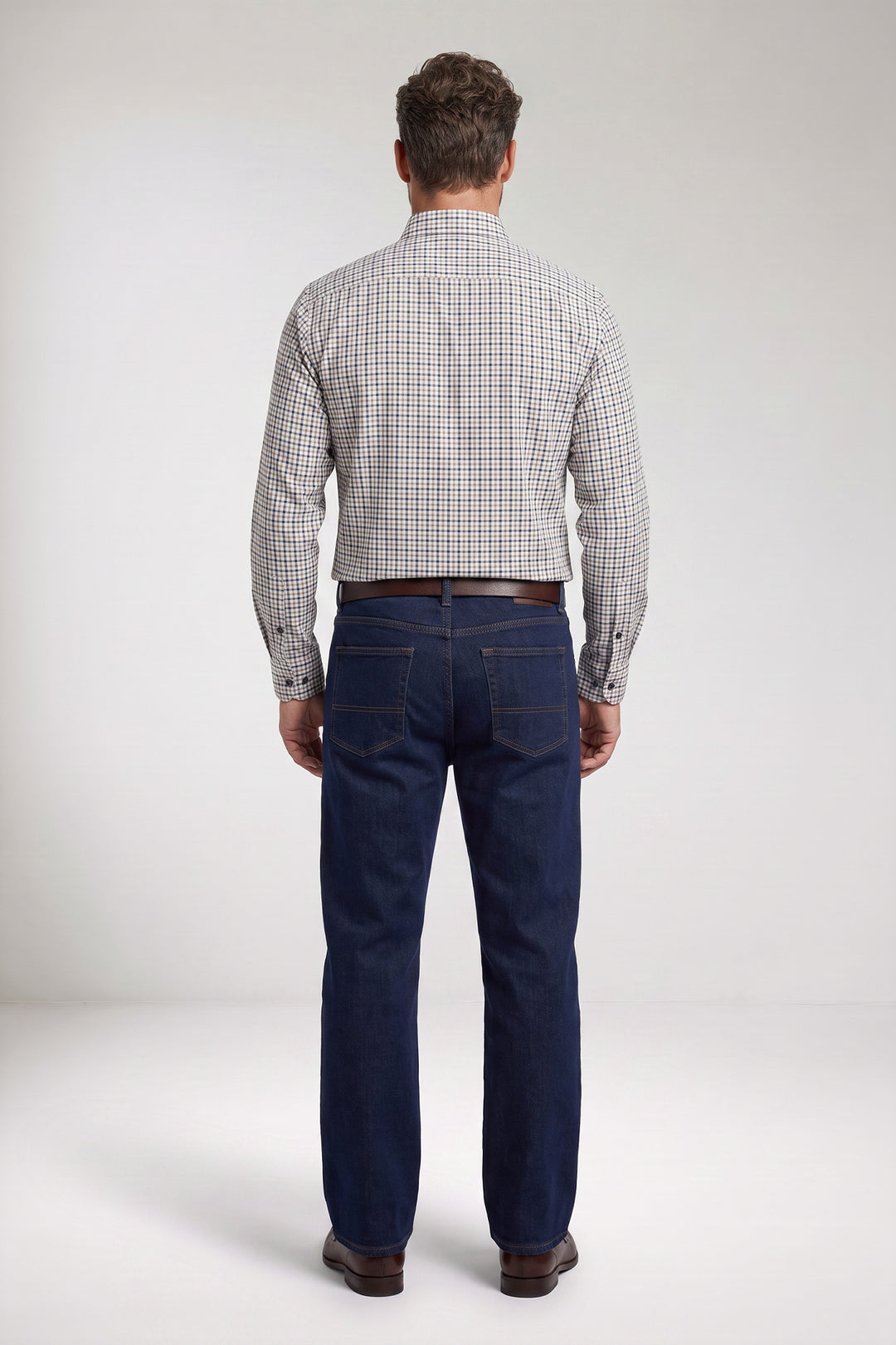 Dino Twill Geruit Overhemd - Blauw