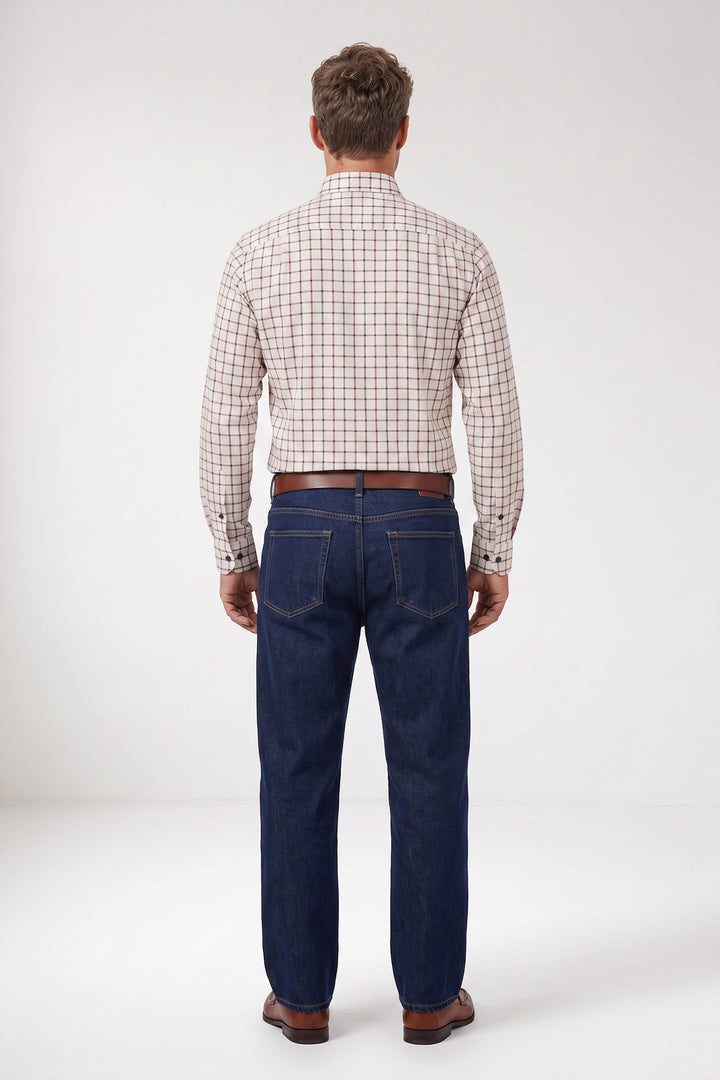 Dino Twill Geruit Overhemd - Rood