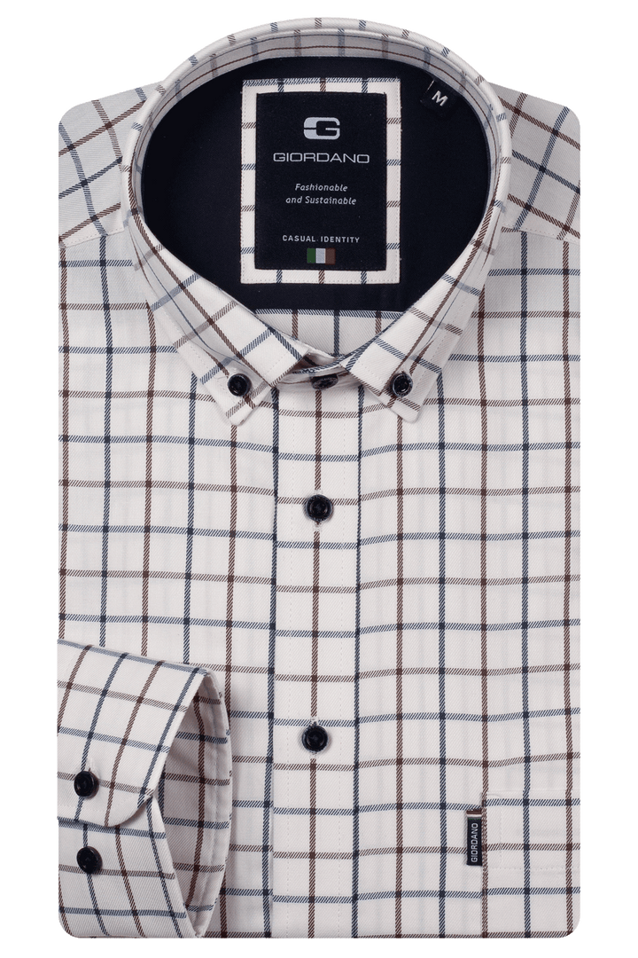 Dino Twill Geruit Overhemd - Blauw