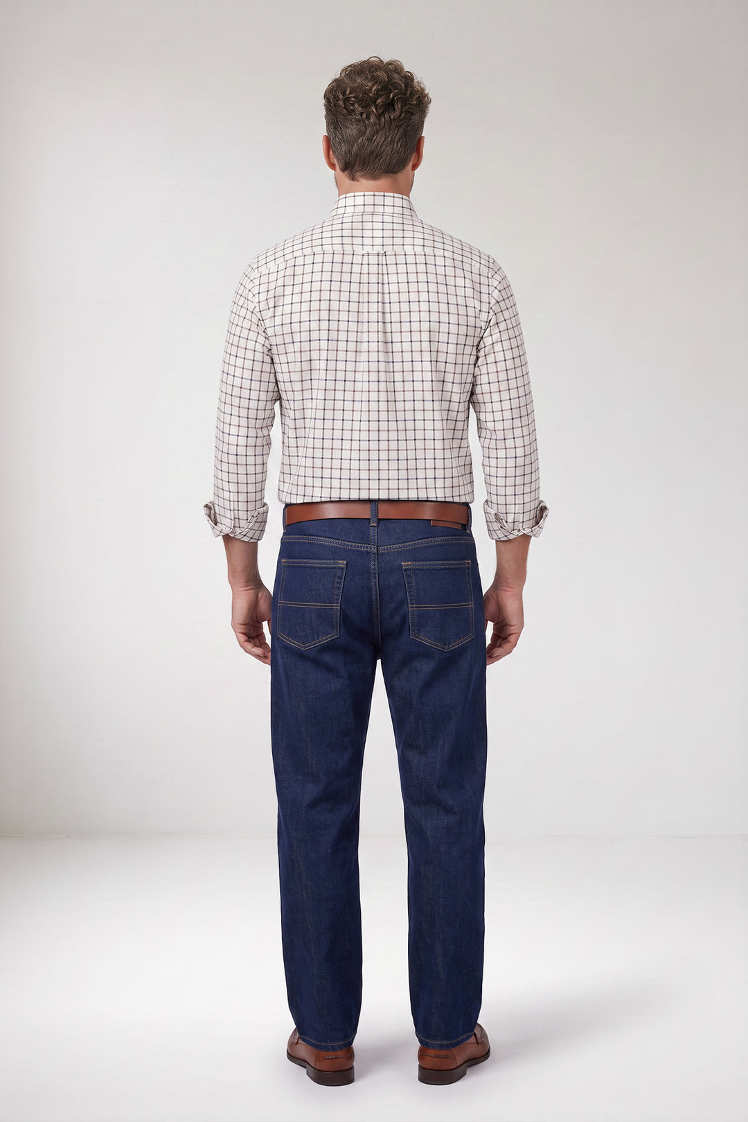 Dino Twill Geruit Overhemd - Blauw