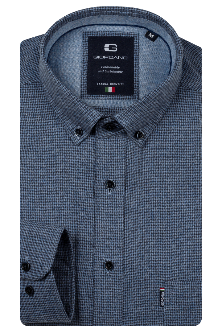 Dino Houndstooth Overhemd - Blauw