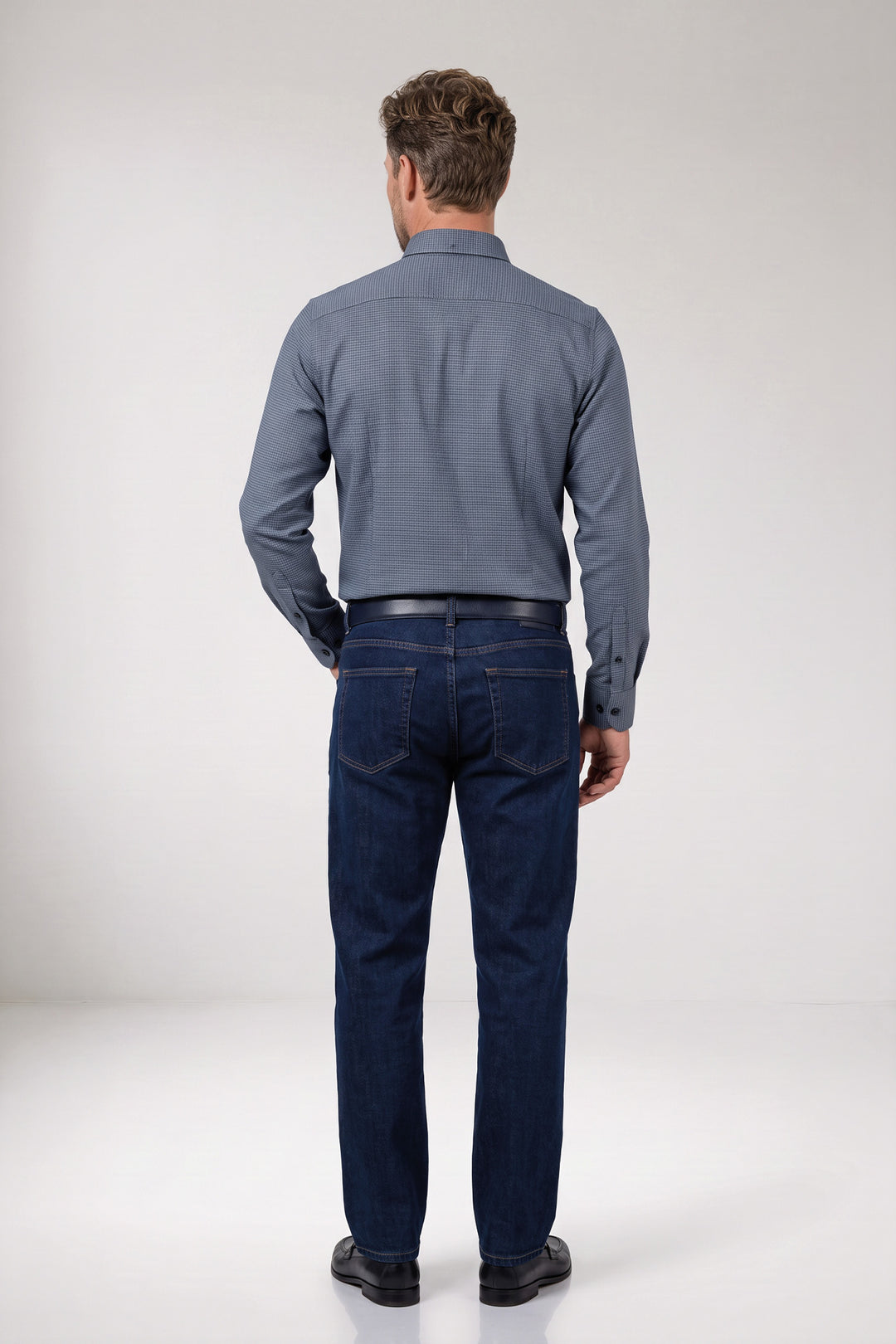 Dino Houndstooth Overhemd - Blauw