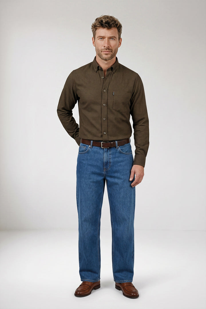 Dino Houndstooth Overhemd - Groen
