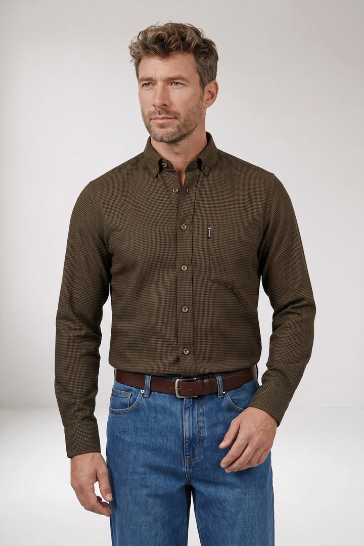 Dino Houndstooth Overhemd - Groen
