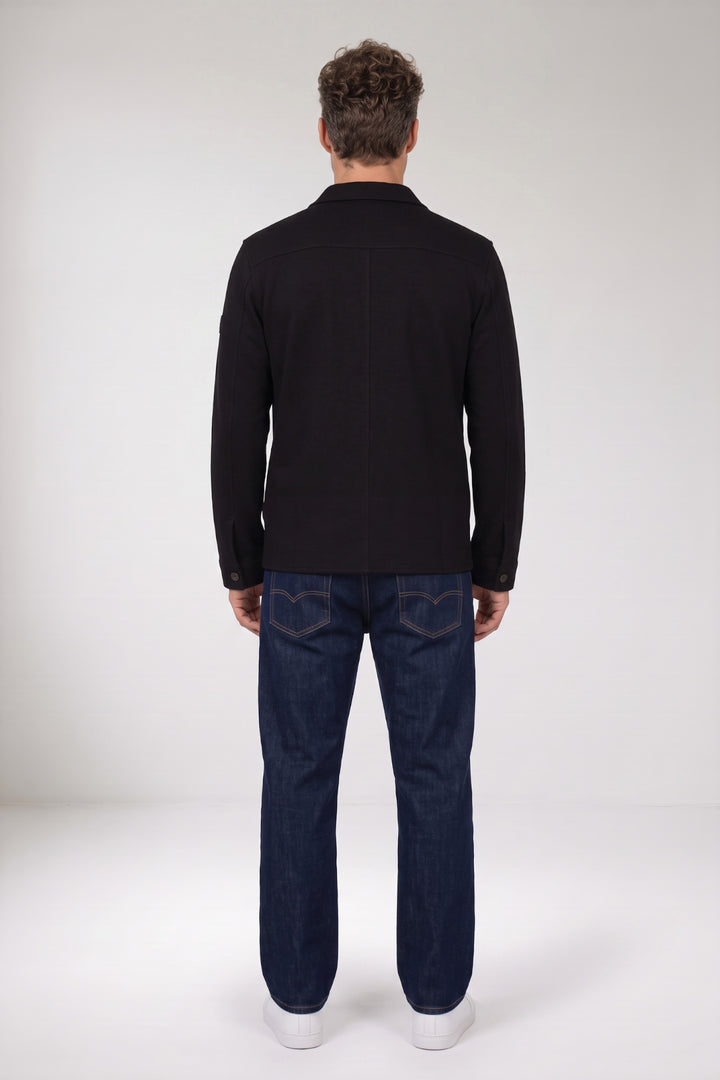 Taranto Knitted Overshirt - Navy