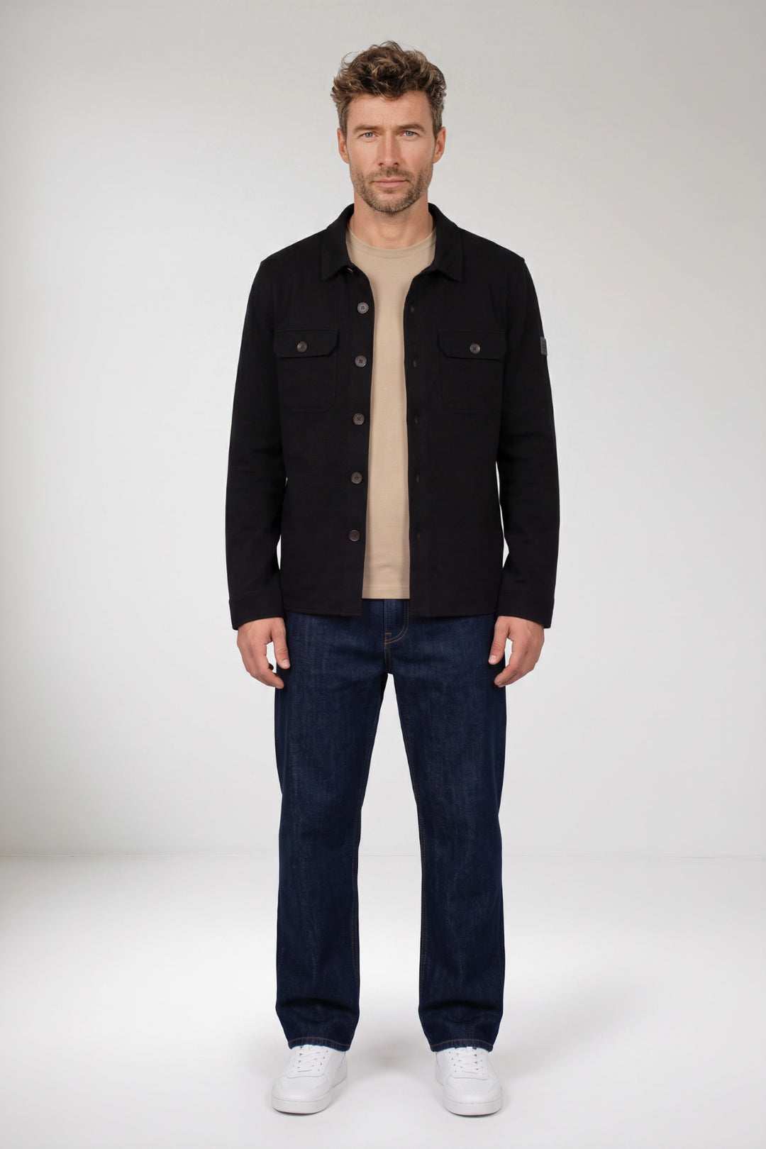 Taranto Knitted Overshirt - Navy