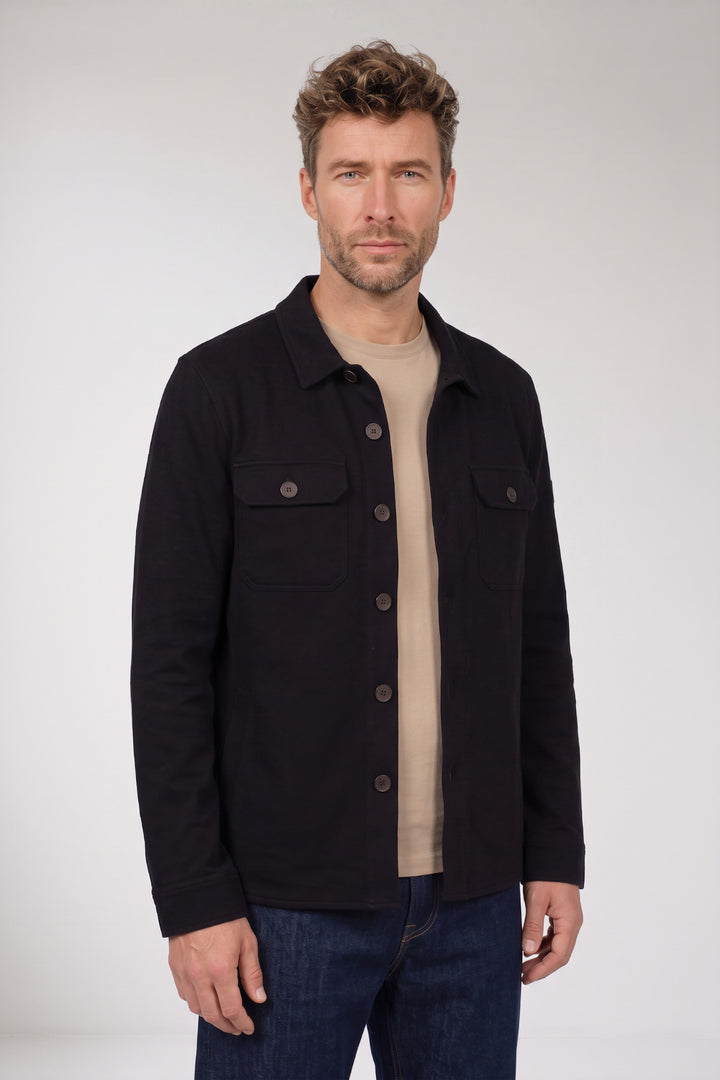 Taranto Knitted Overshirt - Navy
