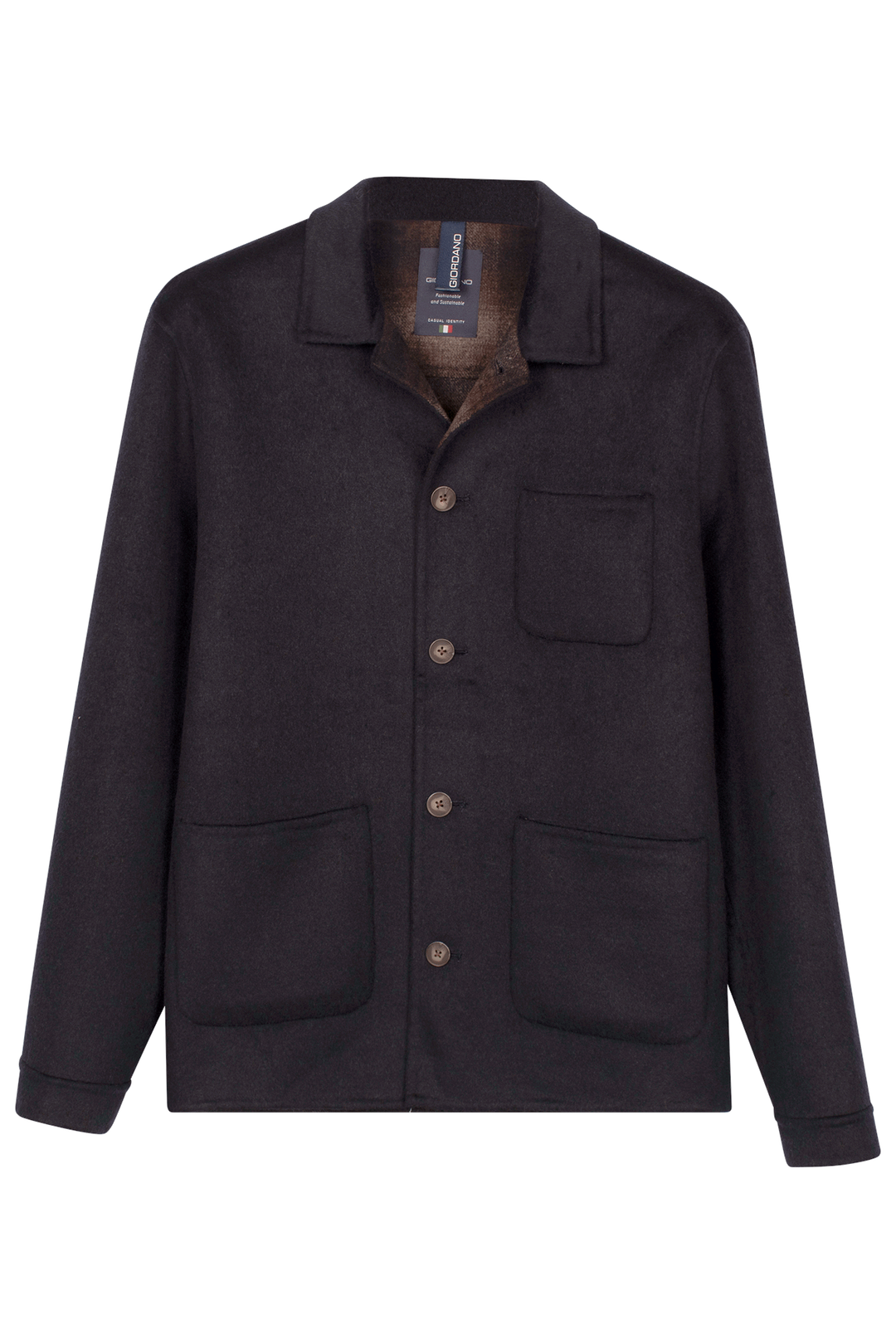 Mano Soft Wol Overshirt - Blauw