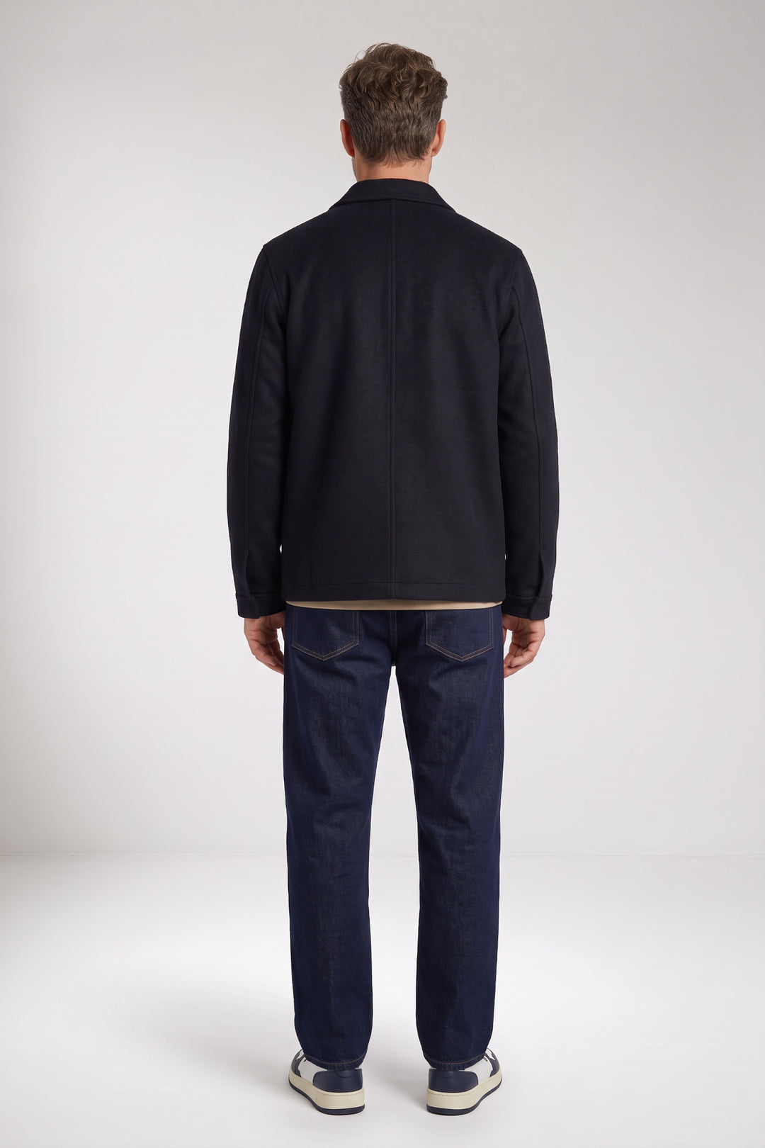 Mano Soft Wol Overshirt - Blauw