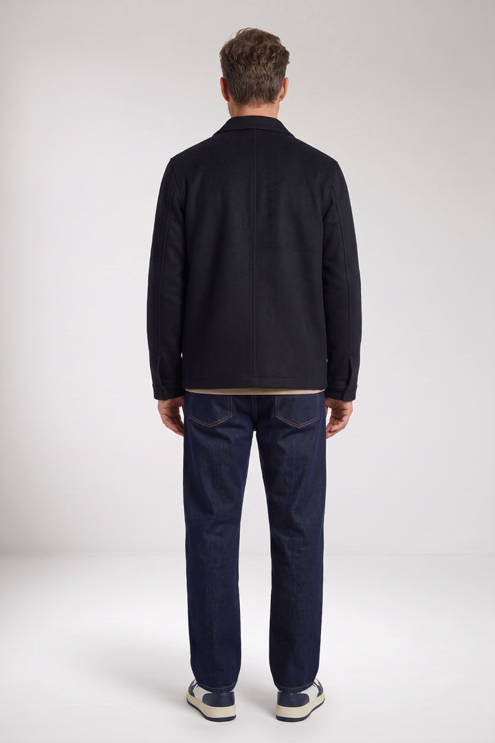Mano Soft Wol Overshirt - Blauw