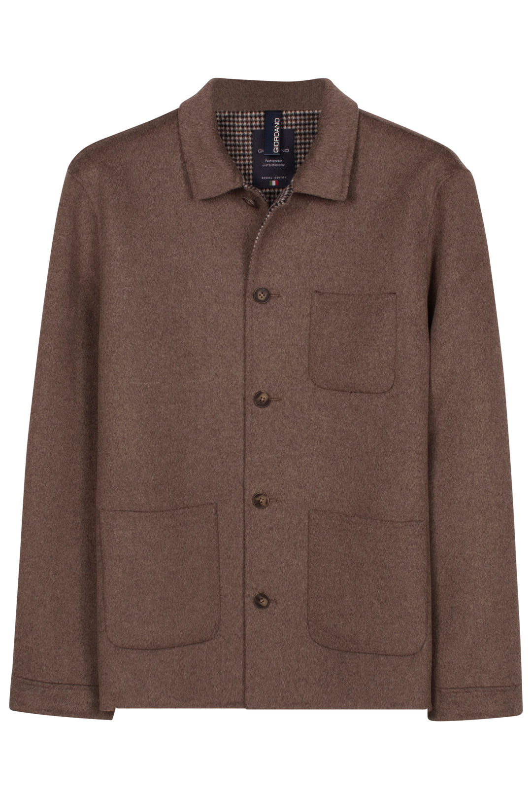 Mano Soft Wol Overshirt - Bruin