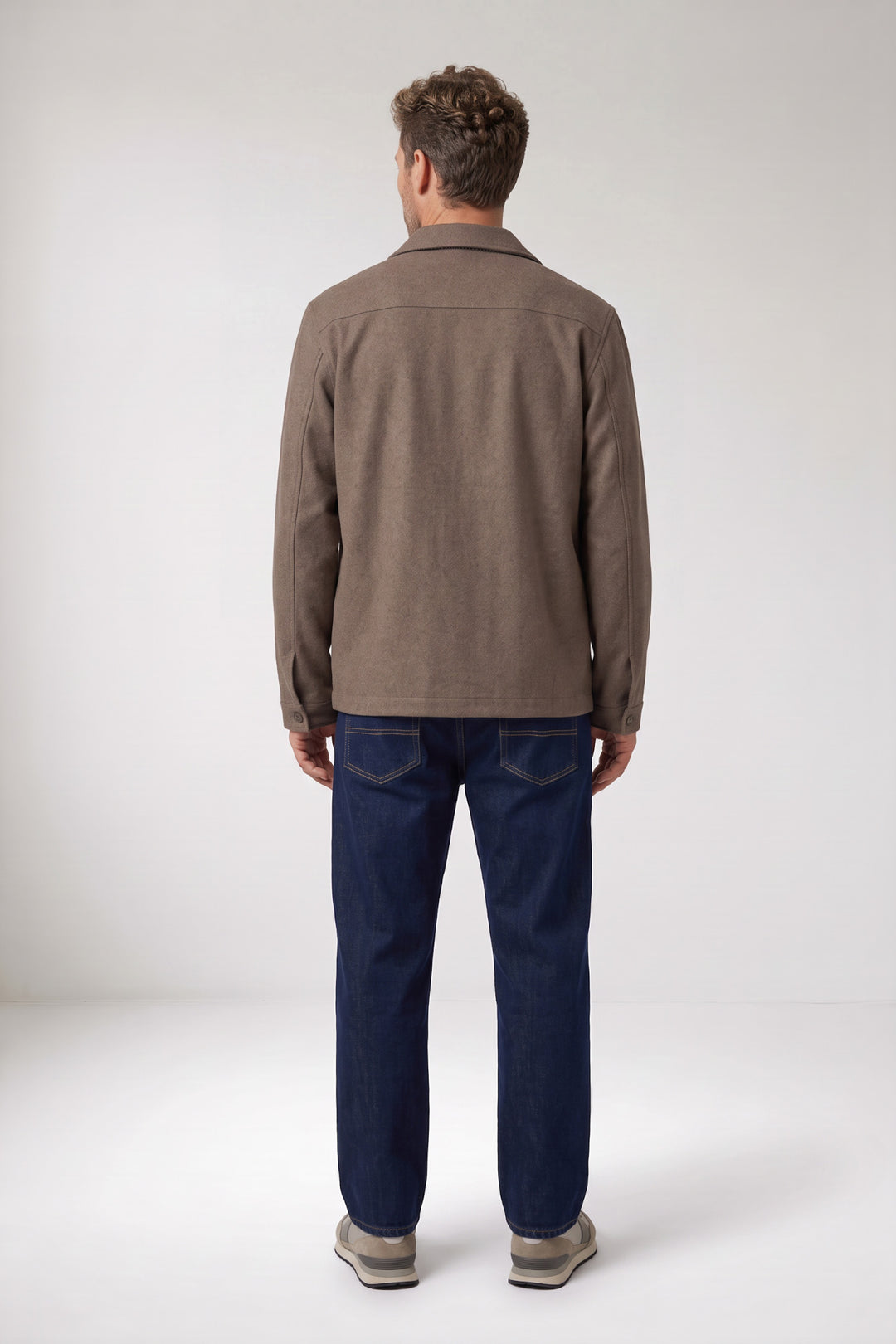 Mano Soft Wol Overshirt - Bruin