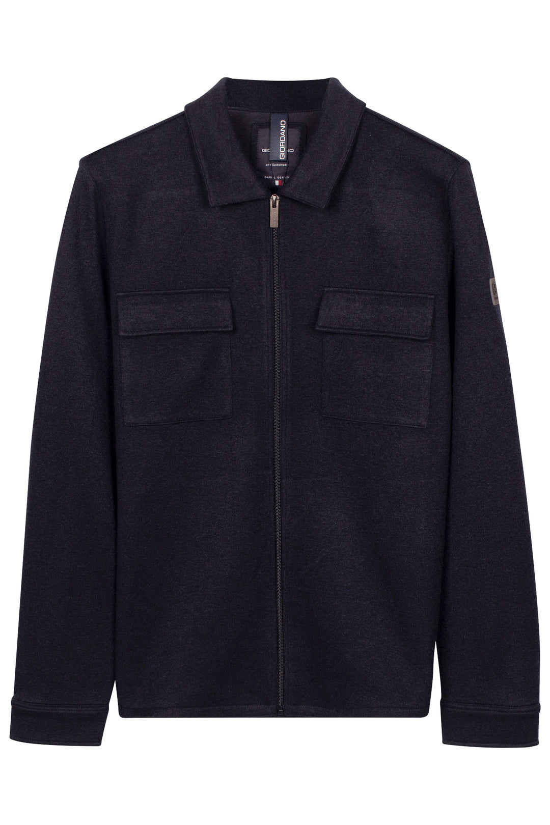 Carissio Wolmix Jersey Jas - Blauw