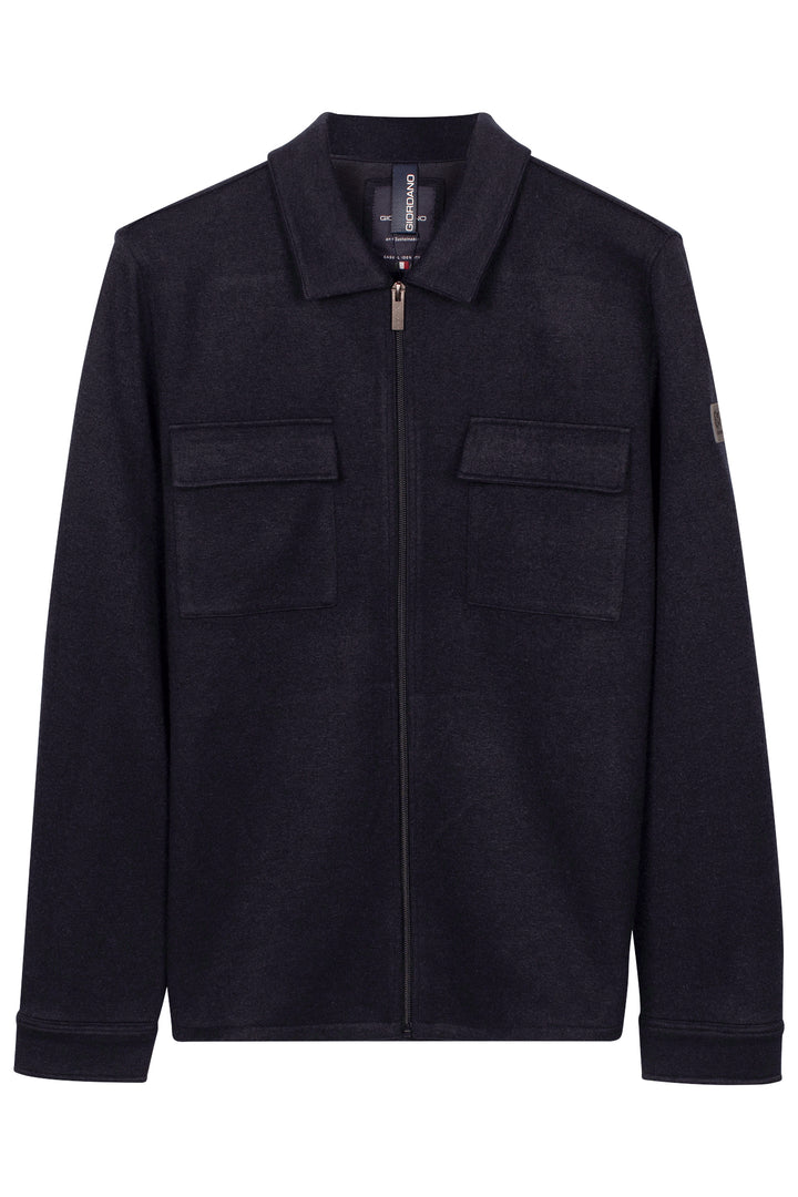 Carissio Wolmix Jersey Jas - Blauw