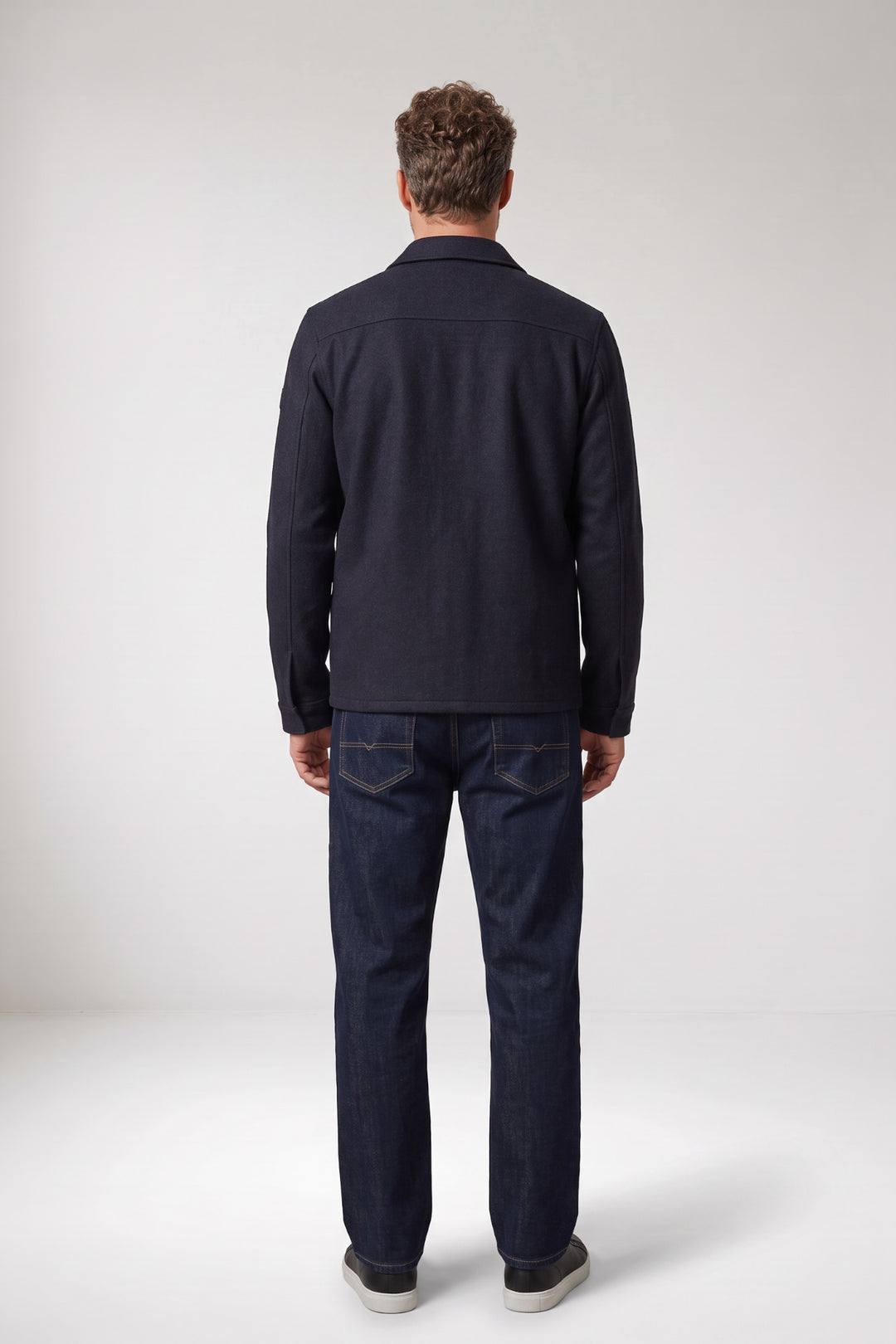 Carissio Wolmix Jersey Jas - Blauw